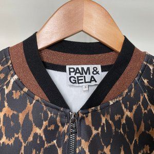 Pam & Gela Leopard Track Jacket Size S